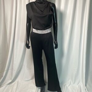 Urban Asymmetric Solid Color One Shoulder Top and Pants Set